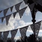 Cream Wedding banner, ivory..