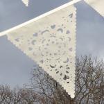 Cream Wedding banner, ivory..